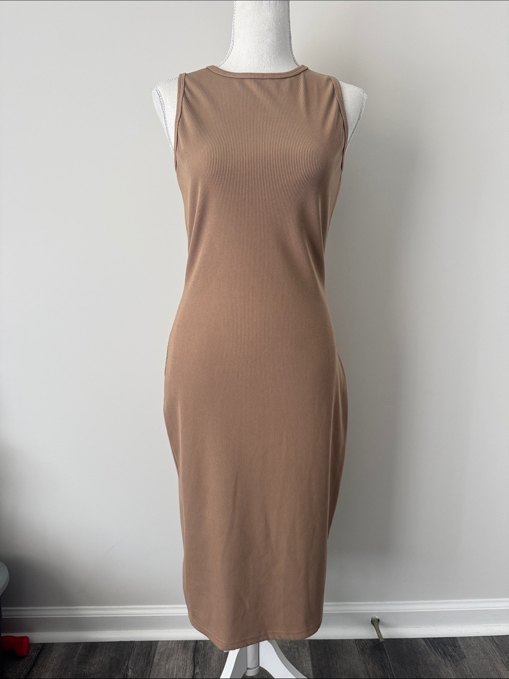 PRETTYGARDEN Women Bodycon Midi Dress Fitted Sleeveless Tank Dresses size Small